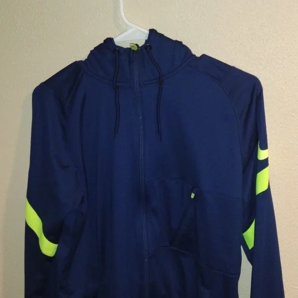 Nike Dri-Fit Strike Full Zip Hooded Jacket Blee Green Soccer M - Picture 4 of 8